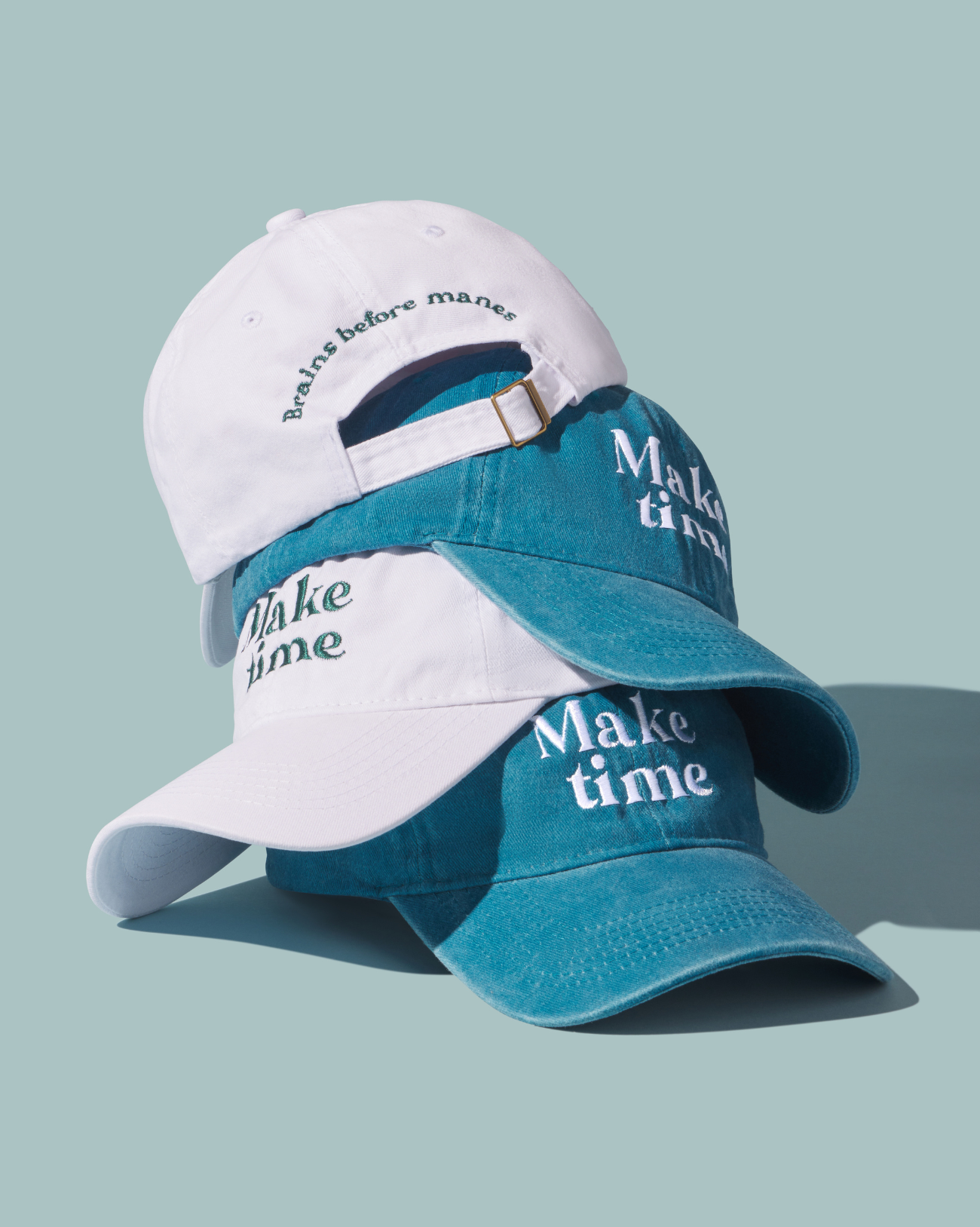 Make Time "Brains Before Manes" Hat