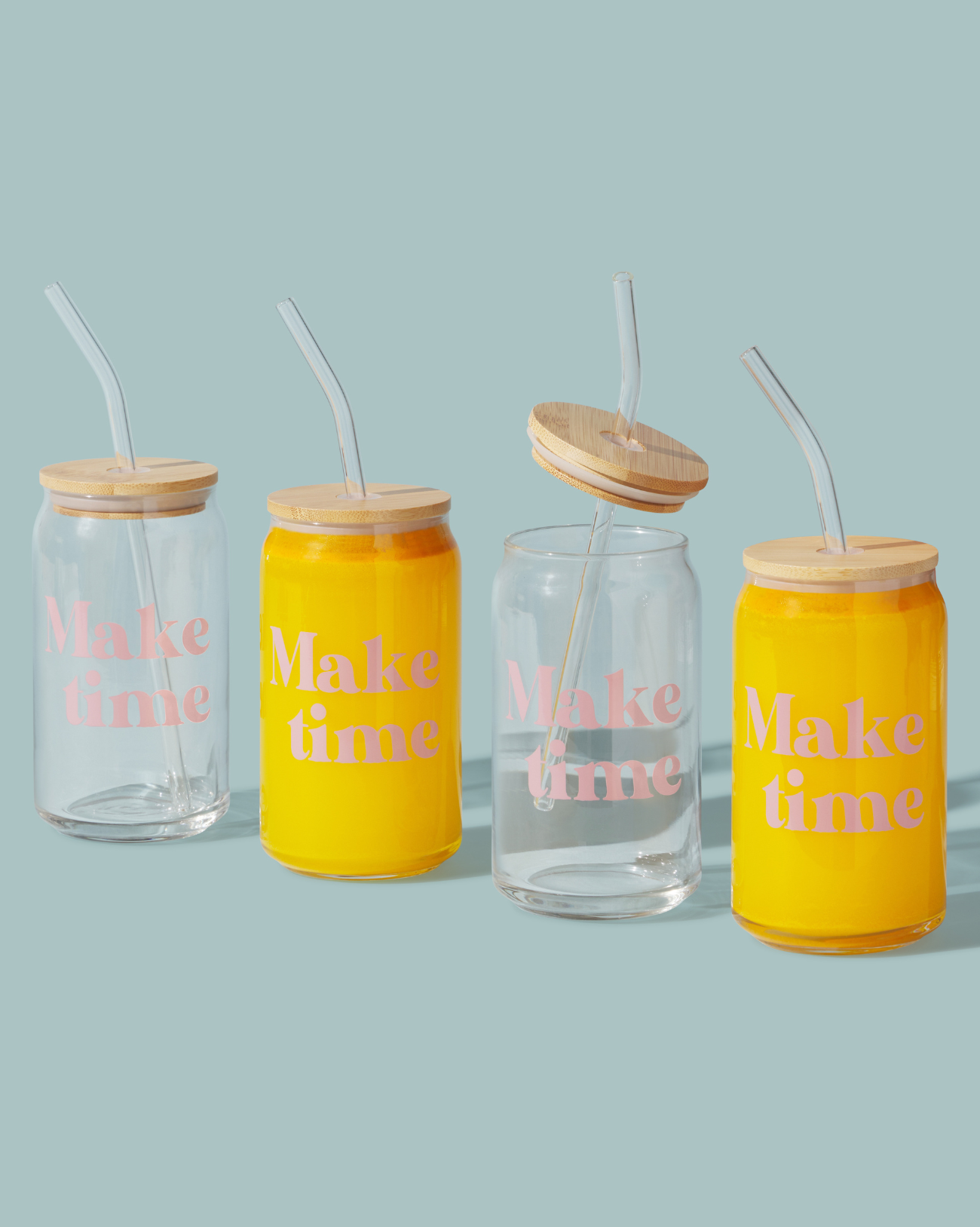 Make Time "On the Go" Glass Tumbler
