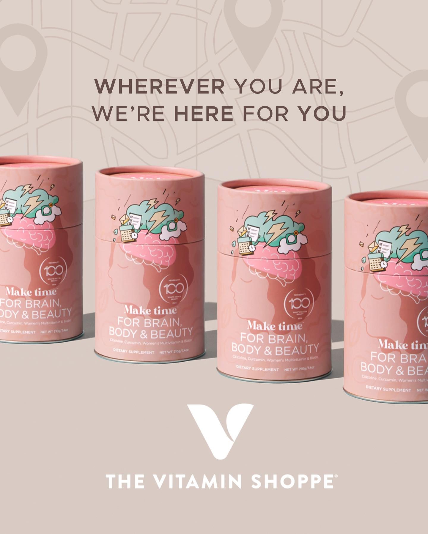 wherever you go we are here for you now located at the vitamin shoppe