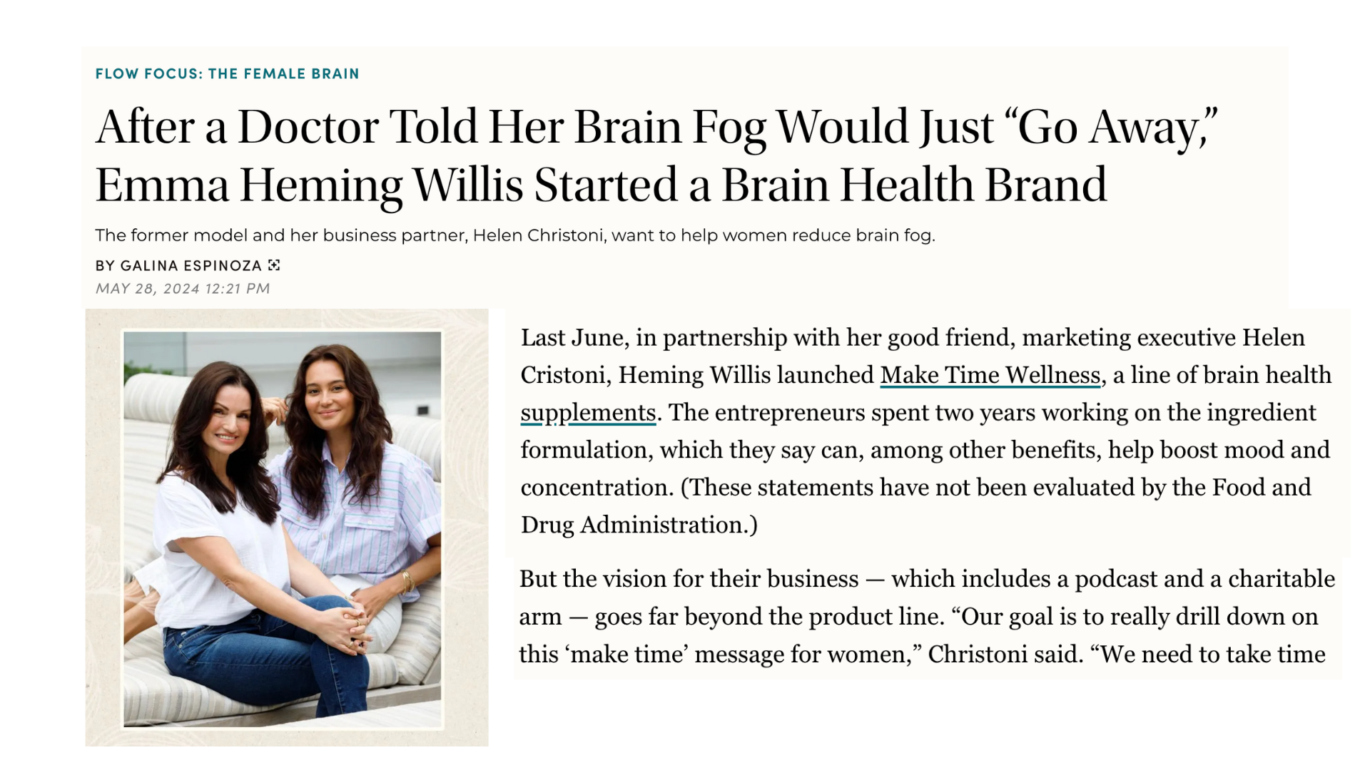 Flow Space: The Female Brain