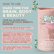 How to use Make Time Brain, Body & Beauty powder for focus, energy and radiance