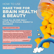 How to use Make Time Brain & Beauty Gummy: take 2 gummies daily
