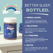 Make Time Beauty Sleep Gummy ingredients explained: herbal blend, melatonin, L-theanine, biotin