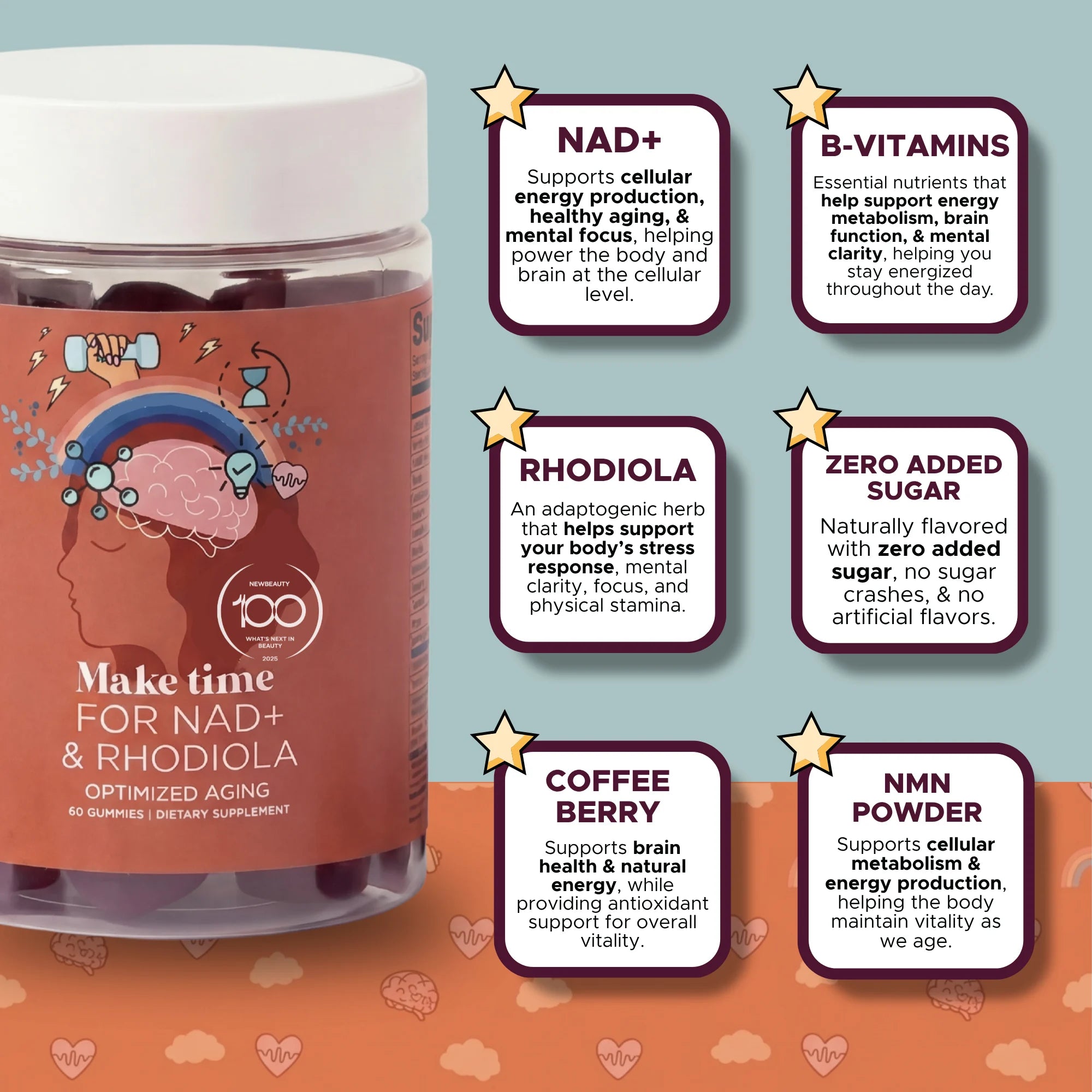NEW! Make Time NAD+ & Rhodiola Gummy