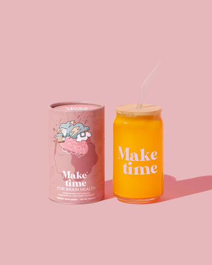 Make Time "On the Go" Glass Tumbler