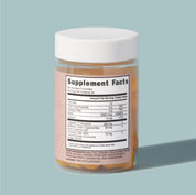 Make Time Brain & Beauty Gummy supplement facts on the back of the jar